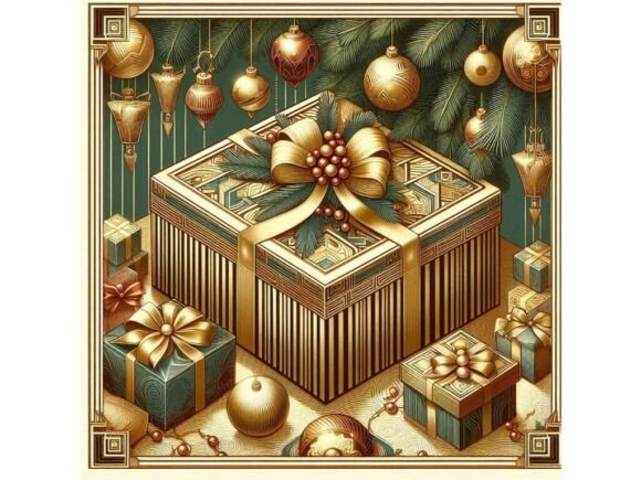 Art Deco Box & Ornaments: Premium Illustrations