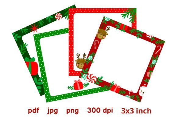 Christmas and New Year Notepad. Memopad. Illustrations