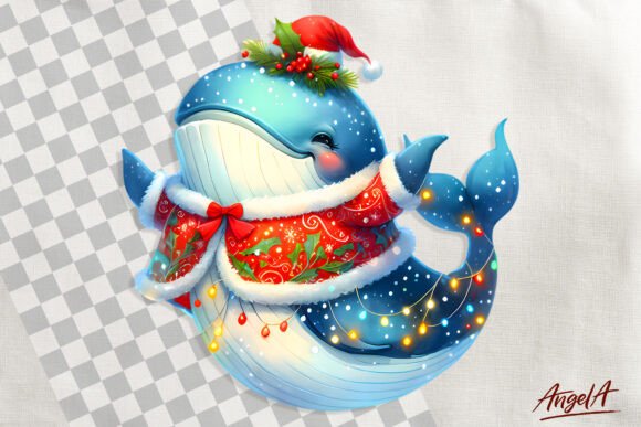 Christmas Clipart: Cute Ocean Animal Illustrations