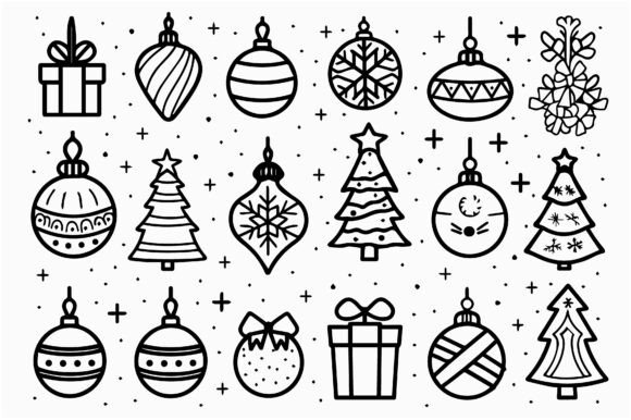 Christmas Ornament Decoration Doodle: Illustrations for Branding
