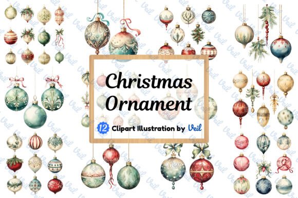 Christmas Ornaments Clipart Watercolor Illustrations Review