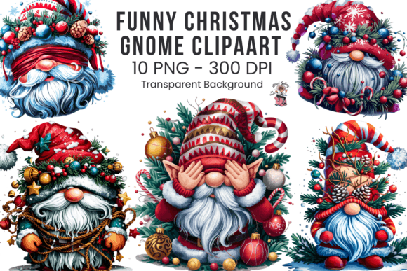 Funny Christmas Gnome Clipart Bundle: Illustrations Review