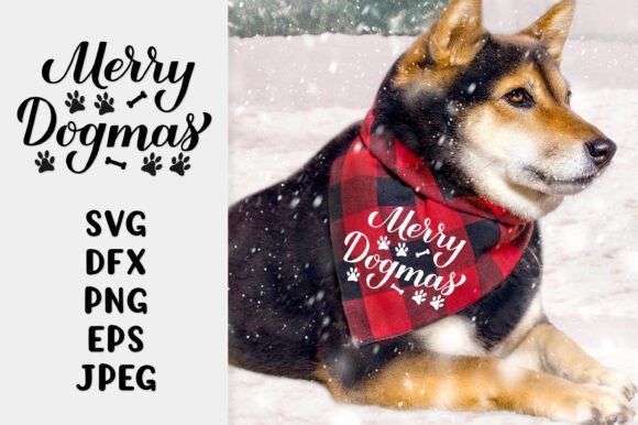 Merry Dogmas SVG: Festive Illustrations for Holiday Design