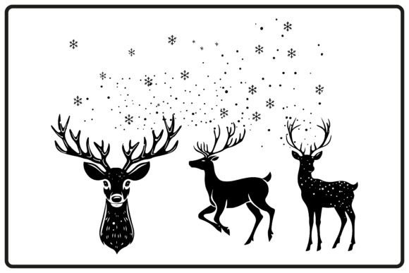 Reindeer Christmas Silhouette Clipart Review