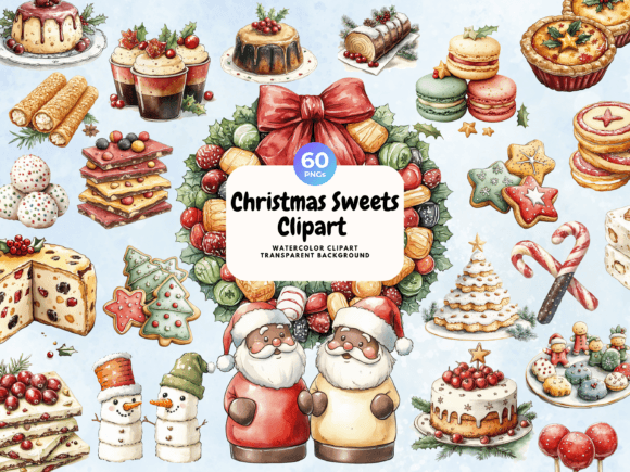 Review: Christmas Sweets Watercolor Clipart Illustrations
