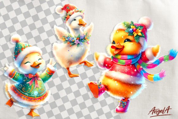 Review: Funny Duck Christmas Clipart Illustrations