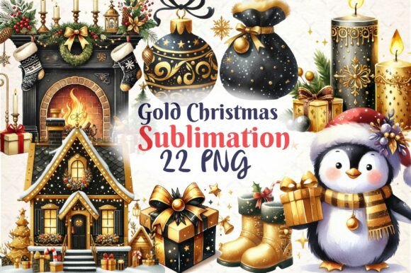 Review: Gold and Black Christmas Sublimation Design
