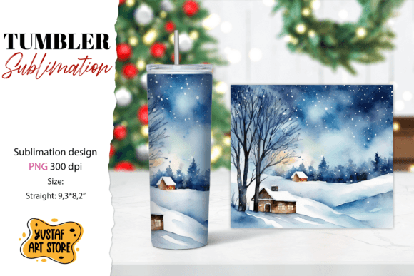 Review: Winter Tumbler Wrap Illustrations