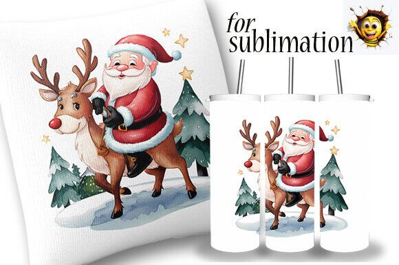 Whimsical Christmas Sublimation Santa Illustrations Review