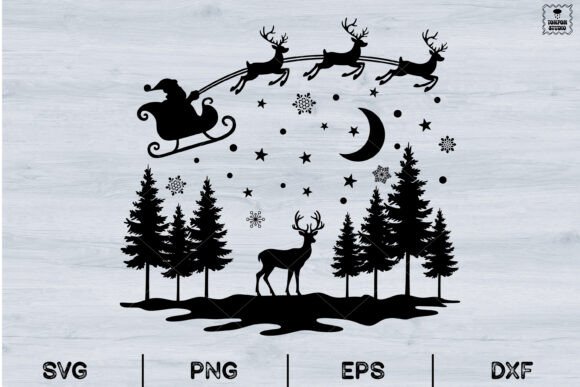 Winter Scene, Christmas Village Svg: Festive Illustrations